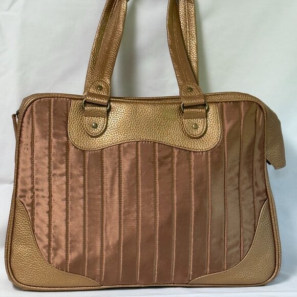 Estee Lauder Handbags - Estee Lauder Large Padded Laptop Travel Case Tote / Shoulder Bag - Bronze - New